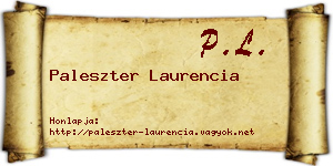Paleszter Laurencia névjegykártya